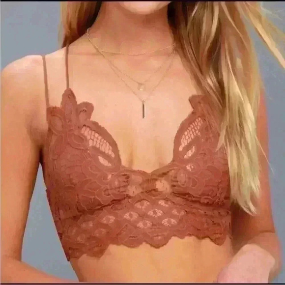 Free People Copper Adelaide Lace Bralette S - Picture 1 of 6
